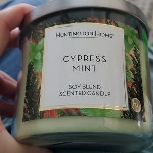 Huntington Home 3 Wick Soy Blend Jar Candle Cypress Mint